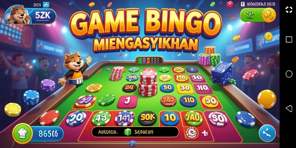 Screenshot utama 5ZK yang menunjukkan gameplay Bingo yang menarik.