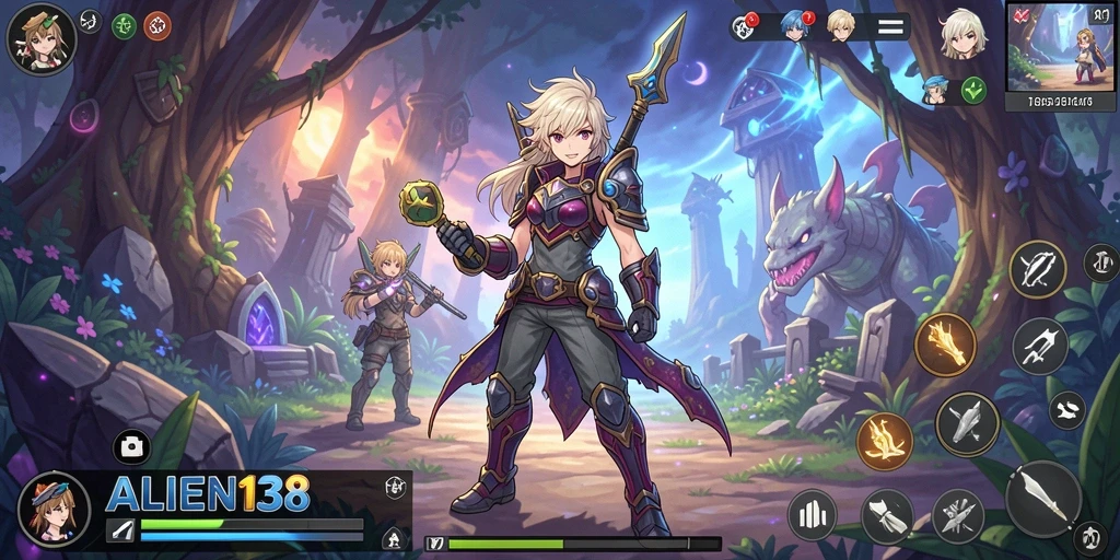 Tampilan gameplay menarik di ALIEN138 dengan karakter Anime yang unik.