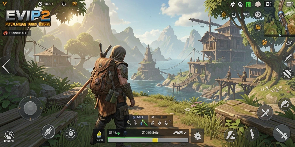 Tampilan gameplay menakjubkan dalam dunia terbuka EVIP2.