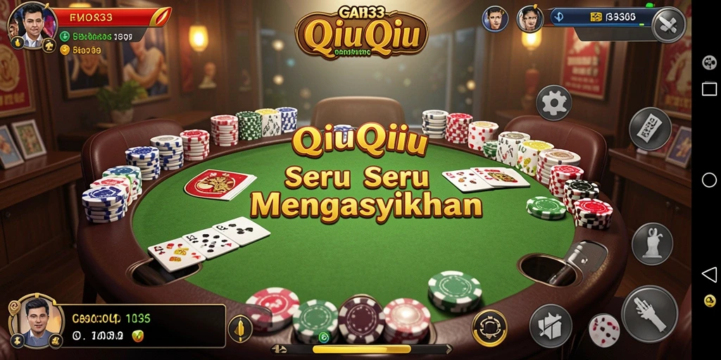 Tangkapan layar FB333 menampilkan gameplay QiuQiu yang mengasyikkan.