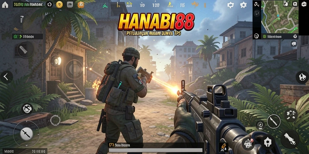 Tampilan gameplay seru dan menegangkan dari HANABI88.