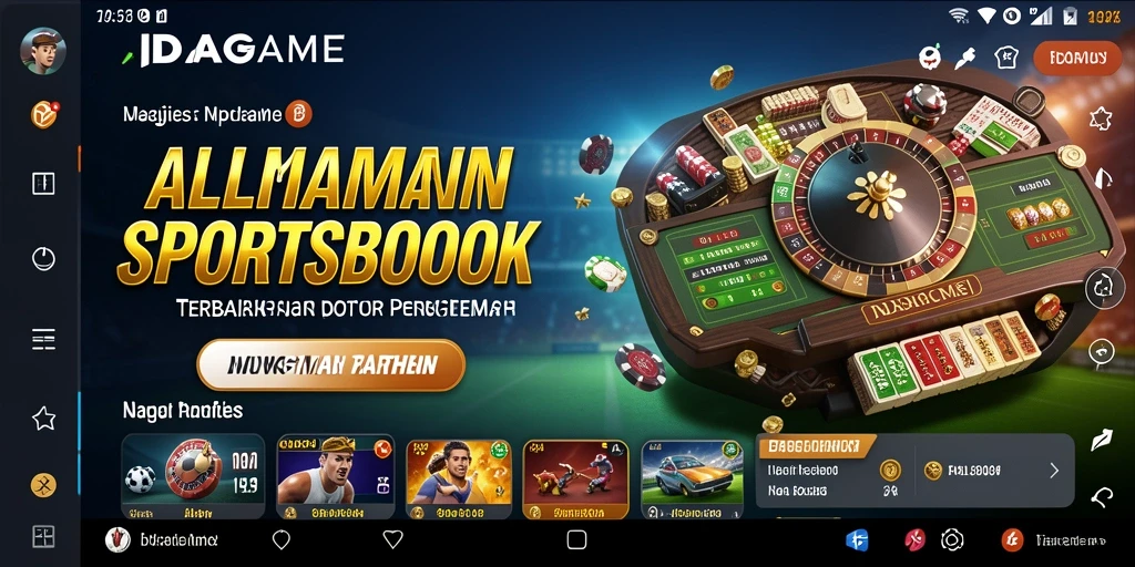 Tampilan antarmuka IDAGAME saat bermain Sportsbook.