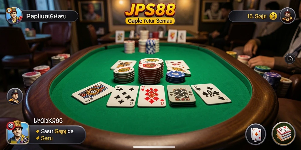 Tampilan gameplay Gaple yang seru dan interaktif di JPS88.