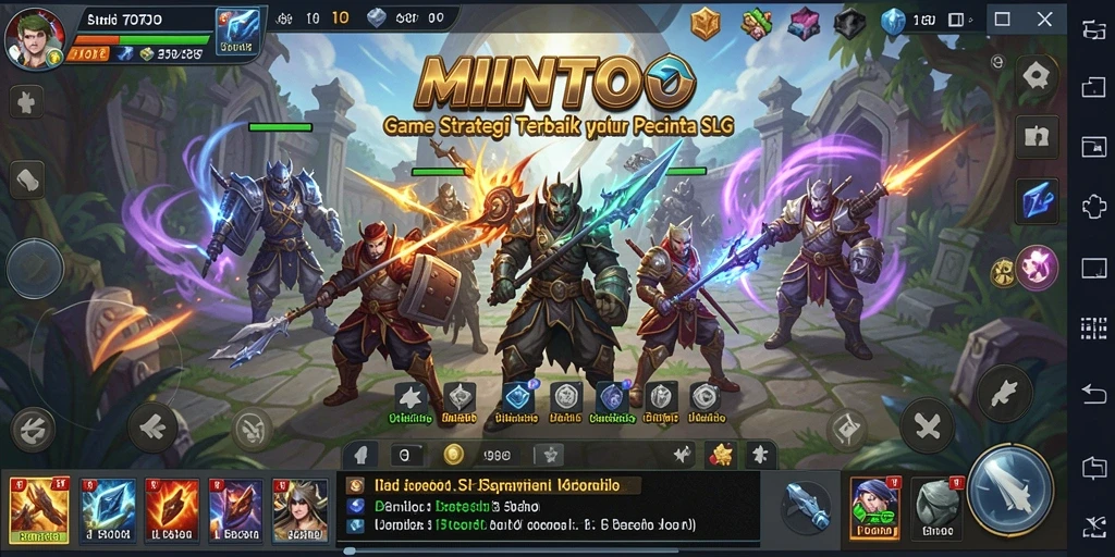Gameplay MINTOTO menampilkan strategi dan manajemen kerajaan yang mendalam.