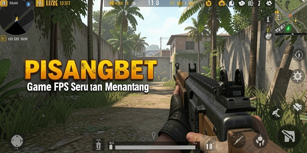 Tangkapan layar utama menunjukkan aksi seru dalam permainan FPS PISANGBET.