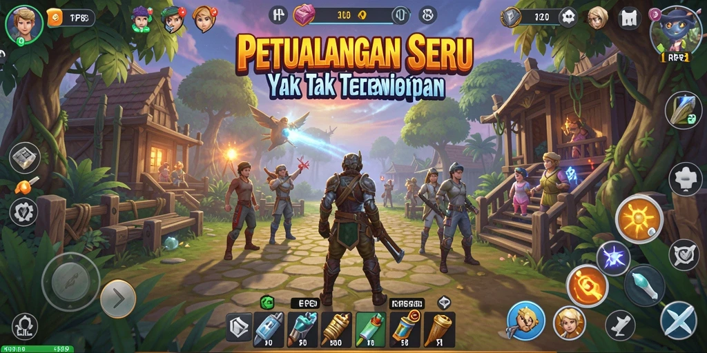 Screenshot gameplay RP8 menampilkan aksi petualangan yang penuh tantangan.